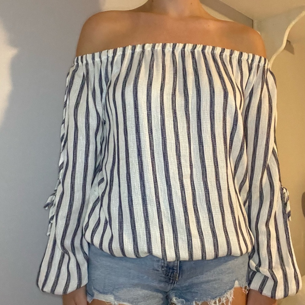 aeropostale off the shoulder beach shirt